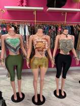 Pre Order: About 7 work days shipping Tube Top Sling Print Pants Suit YUEM-300701