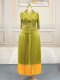 EVE Patchwork Contrast Color Long Sleeve Maxi Dress GZRF-250323