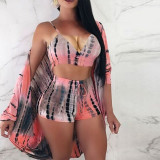 EVE Sexy Printed +Poncho 3 Piece Set BN-9089