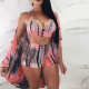 EVE Sexy Printed +Poncho 3 Piece Set BN-9089