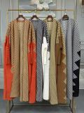 EVE Pleated Print Cardigan Long Coats GZRF-77102