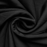 EVE High Collar Zipper Patchwork Two Piece Pants Set QYMF-3066