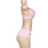 EVE Love Hole Suspender Vest Shorts 2 Piece Set GSLF-K25S63798