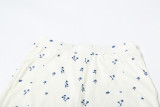 EVE Rib Backless Casual Pajamas Long Pants Set GSLF-K25S72558