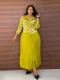 EVE Long Sleeve Print Pleated Maxi Dress GZRF-A227