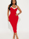 EVE Solid Color Halterneck Backless Bodycon Dress YWXS-K25L280