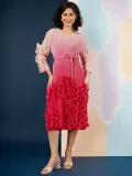 EVE Gradient Color Long Sleeve Midi Dress GZRF-KH-0079