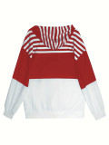 EVE Stripe Contrast Color Zipper Hoodies GCNF-5017