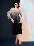 EVE Gradient Color Long Sleeve Midi Dress GZRF-KH-0079