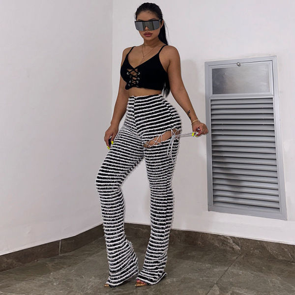 EVE Fashion Stripe Micro Flare Pants GDYF-10786
