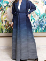 EVE Gradient Color Print Long Coat GZRF-KH-0100