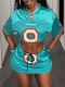 EVE Short Sleeve Print Hooded Tops Two Piece Skirt Set YWXS-K25L210