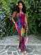 EVE Colorful Print Off Shoulder Tube Tops Dress SH-S390584