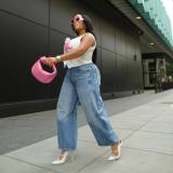 EVE Vintage Loose Wide Leg Jeans GSMJ-8012
