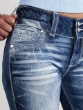 EVE Casual Patchwork Micro Flare Jeans GXJF-601099683446837