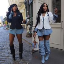 EVE Casual Patchwork Long Sleeve Blazer OD-8749