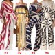 EVE Fashion Satin Printed Loose Top Long Pants Two Piece Set SHD-9713
