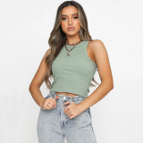EVE Solid Color Sleeveless Tank Tops JHYB-9072