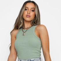 EVE Solid Color Sleeveless Tank Tops JHYB-9072