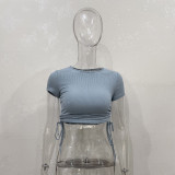 EVE Short Sleeve Drawstring T Shirts JHYB-9105