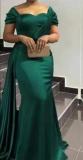 EVE Irregular Solid Color Short Sleeve Maxi Dress GMYU-8123