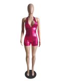 EVE Halterneck Backless V Neck Romper GDYF-6811