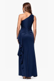 EVE Single Shoulder Solid Color Ruffles Maxi Dress XHXF-463