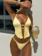 EVE Solid Color Tie Up Bikinis Swimsuit CSYZ-339