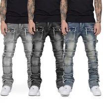 EVE Men's Fashion Stacked Straight Jeans XCFF-3039