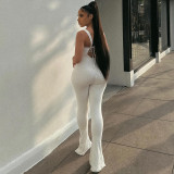 EVE Solid Color Backless Tight Sling Jumpsuit GPKJ-KJ12417