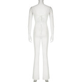EVE Solid Color Backless Tight Sling Jumpsuit GPKJ-KJ12417