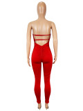 EVE Solid Color Backless Jumpsuit SHD-9728