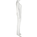 EVE Solid Color Backless Tight Sling Jumpsuit GPKJ-KJ12417