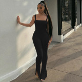 EVE Solid Color Backless Tight Sling Jumpsuit GPKJ-KJ12417