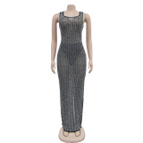 EVE Sexy Mesh See Through Maxi Dress BY-6942