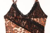 EVE Leopard Print Lace See Through Maxi Dress GXIY-K25L313