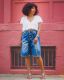EVE Plus Sizse Multi-button Loose Denim Fifth Pants GYLN-8606