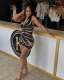 EVE Sleeveless Print Zipper Romper MEM-88655