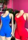 Pre Order: About 7 work days shipping Sleeveless Solid Color Romper YUEM-300810