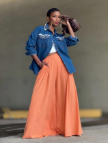 EVE Plus Size Loose Long Sleeve Denim Jackets GYLN-0539