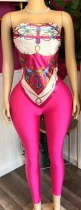 Pre Order: About 7 work days shipping Tube Tops Print Tops Pants Suit YUEM-300804