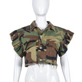 EVE Camouflage Print Tassel Shirt GBTF-9151TD