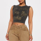 EVE Print Sleeveless T Shirts GBTF-31631THY