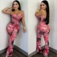 EVE Mesh Print Backless Sexy Jumpsuit GBTF-32093JBY