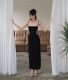 EVE Solid Color Sling Hollow Out Maxi Dress FL-YJ23436PF