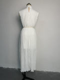 EVE Solid Color Sleeveless Tie Up Maxi Dress GCNE-TR266