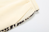 EVE Leopard Print Color Block Loose Pants GZJQ-K24P52854