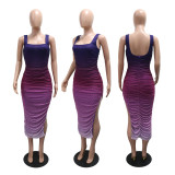EVE Backless Split Hot Drill Maxi Dress CYA-901907