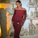 EVE One Shoulder Long Sleeve Maxi Dress GYME-K24D58051