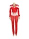 EVE Contast Color Zipper Sport Three Piece Pants Suit XMCS-K25L899